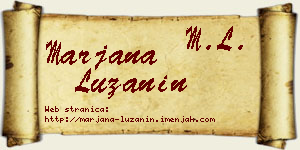 Marjana Lužanin vizit kartica